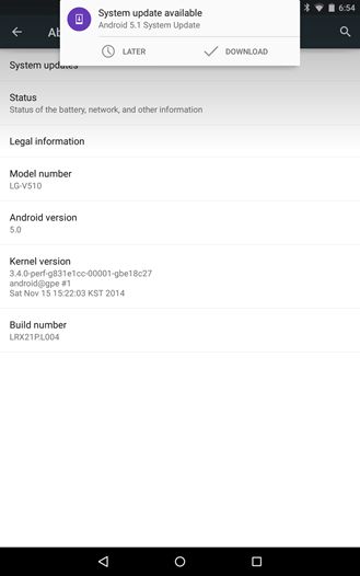 Fotografía - [Mise à jour: OTA Link] Android 5.1 OTA mise à jour en cours de déploiement au LG G Pad 8.3 édition Google Play